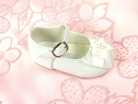 Flower With Ribbon Lace Baby Shoe