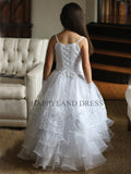 D1432 Embroidered Organza Dress (White Only)