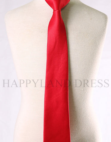 Boy's Red Clip-On Tie