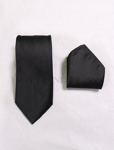 Men's Black Tie & Pocket Shirt