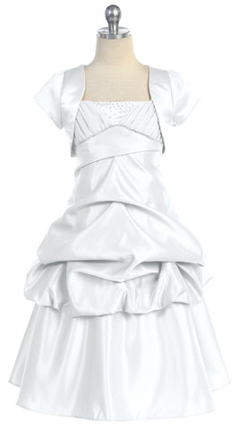 GCM0138 Satin Dress (White Only)