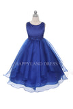D0302 Satin Bodice Organza Skirt Dress (9 Diff. Colors)