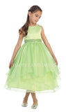 D0302 Satin Bodice Organza Skirt Dress (9 Diff. Colors)