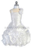 D20113 Ivory Satin Pick Up Dress