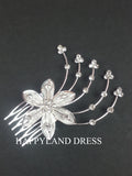 Silver Flower Rhinestone Hair Pin