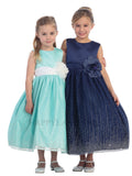 D4548  Shiny Print Tulle Dress