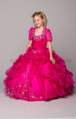 D7010 Sequin with Organza Long Dress (2 Diff. Colors)