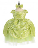 Lime Embroidered Sequin Ruched Dress B485