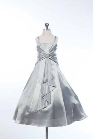 D4150 Satin Waist Pin Dress (5 Diff. Colors)