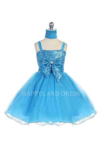D3118 Short Sparkle Bodice Dress (3 Diff. Colors)