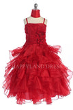 D3299 Organza Ruffle Dress (9 Diff. Colors)