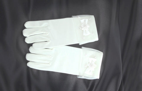 Flower With Pearl Glove G505 (2 colors)