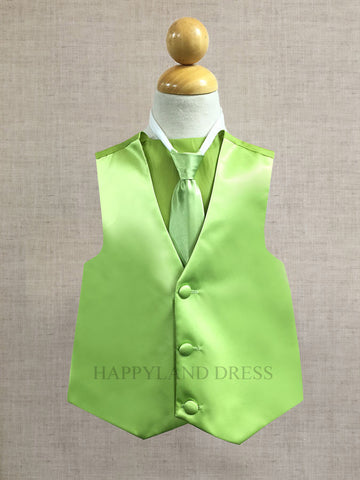 Lime Boy's Tie and Vest