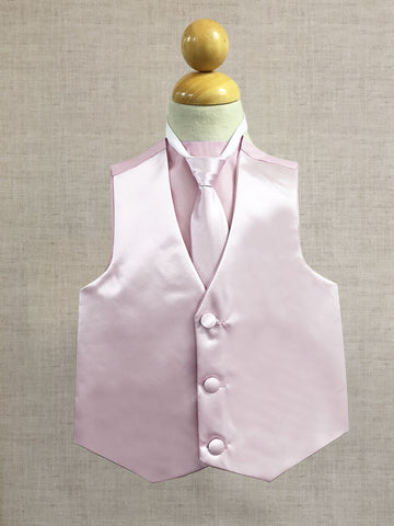 Light Pink Boy's Tie and Vest