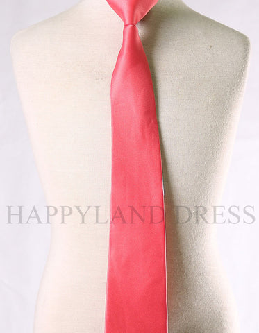 Boy's Coral  Clip-On Tie