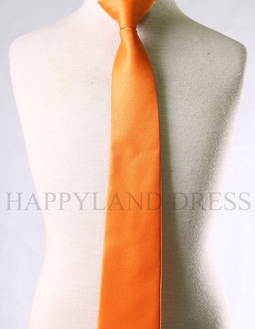 Boy's Orange Clip-On Tie