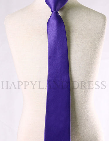 Boy's Dark Purple  Clip-On Tie