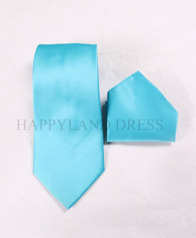 Men's Turquoise Tie & Pocket Square