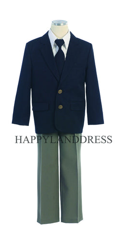 ST103 4-Piece Suit with Grey or Navy Pants (2 Diff. Colors)