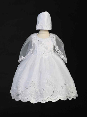 White Baby Girl Christening Dress GCT 2155