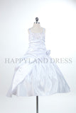 GCM4030 Satin Sparkle Dress (White Only)
