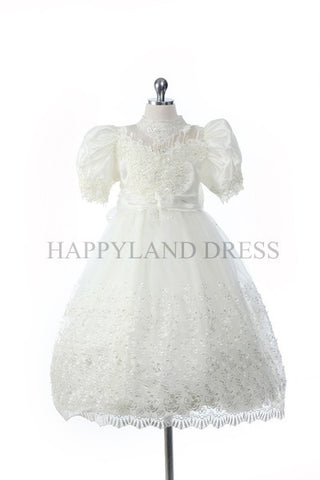 GCM511 Organza Embroidered Dress (White Only)