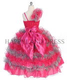 D0600 Sequin Ruffle Pageant Dress (4 Diff. Colors)
