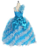D0600 Sequin Ruffle Pageant Dress (4 Diff. Colors)
